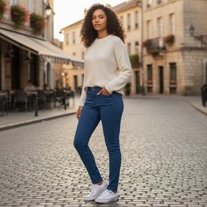 NWT VERA WANG Blue Denim Skinny Jeans